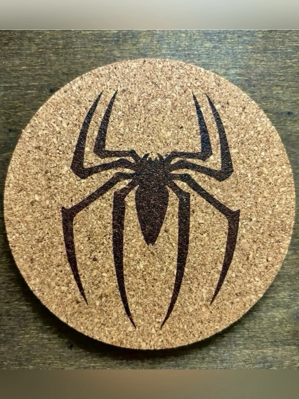 Spider-Man Cinematic Logos Laser Engraved Cork Coasters Lot of 3
